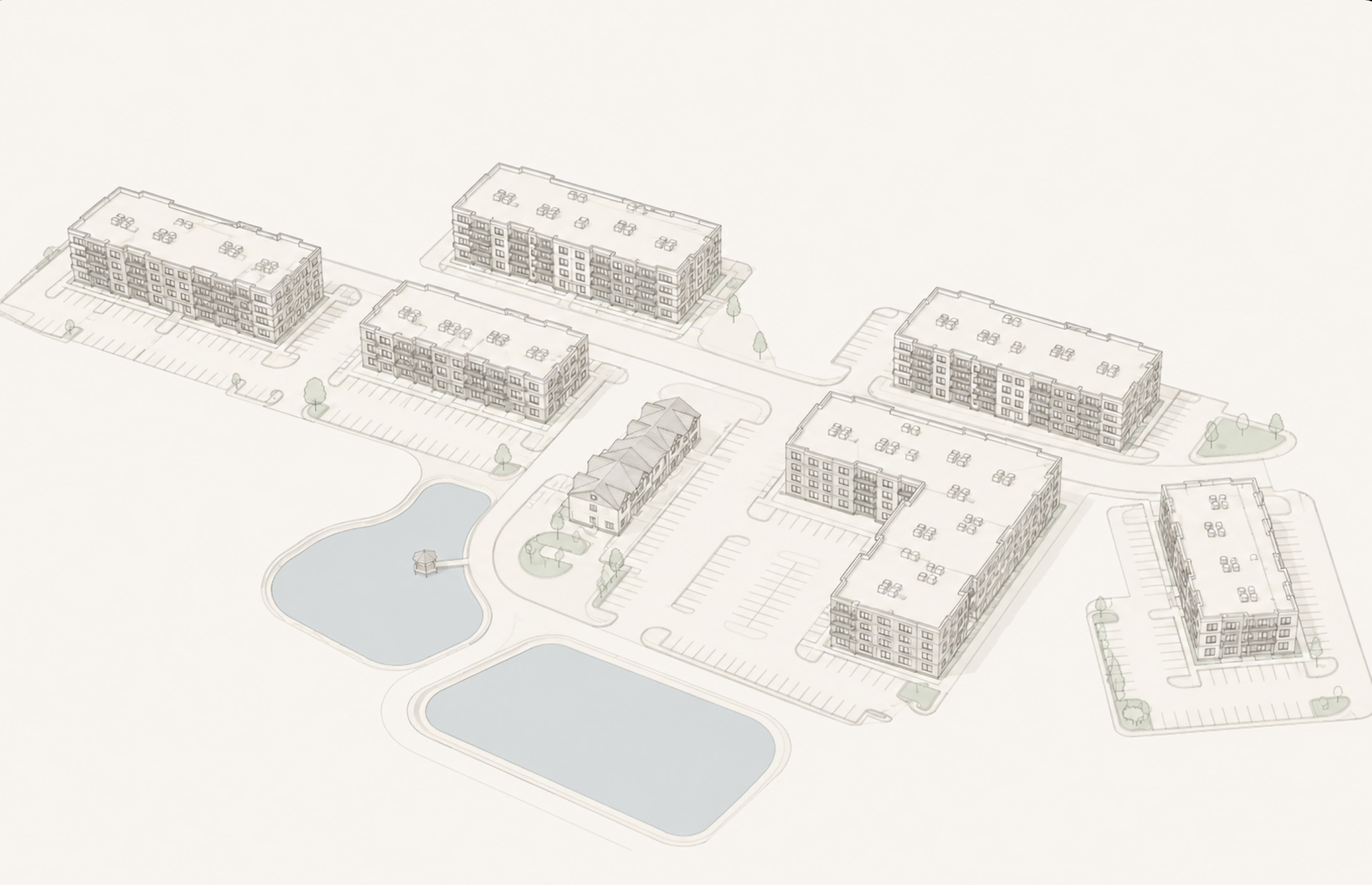Illustrated site plan of Aria at Idlewild